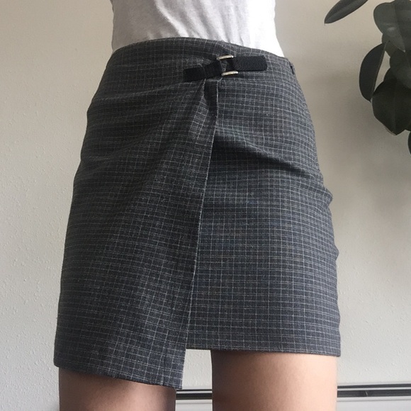 Dresses & Skirts - Plaid Asymmetrical Skirt